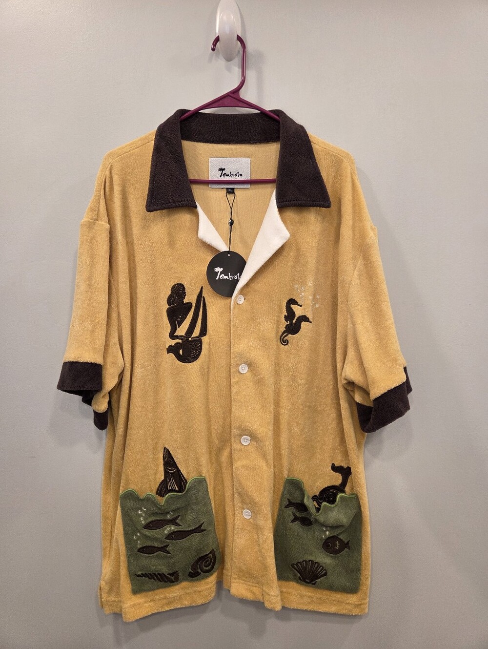 Tombolo NWT Sailor's Delight Mens XL Cabana Terry Cloth Shirt